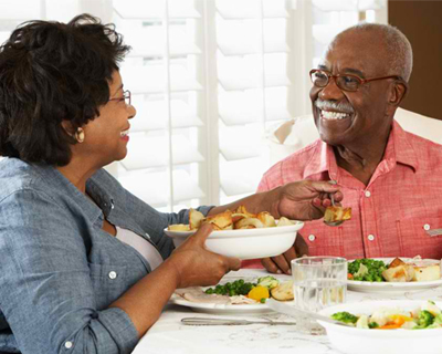 elder man with caregiver